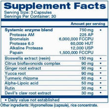 Load image into Gallery viewer, A systemic enzymatic formulation called Heal-n-Soothe is said to have anti-inflammatory properties. It includes bromelain, a naturally occurring substance derived from pineapples, and Serrazimes®, a combination of proteolytic enzymes