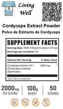 Load image into Gallery viewer, Cordyceps fungus is touted as an effective herb for supporting healthy circulation and respiration and supporting a healthy immune system response.