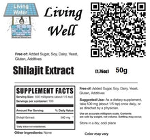 Load image into Gallery viewer, It can function as an antioxidant to improve your body&#39;s immunity and memory, an anti-inflammatory, an energy booster, and a diuretic to remove excess fluid from your body. Because of these benefits, shilajit is thought to help counteract many symptoms associated with higher altitudes. Try adding Livingwell Shilajit Extract Powder to your supplement stack
