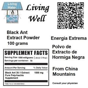 Cognición: las hormigas polyrhachis se han utilizado para mejorar la concentración, la memoria, el pensamiento y la cognición general. La idea detrás de esto es que un cuerpo deficiente en nutrientes a menudo conduce a problemas con la mente, por lo que el superalimento denso en nutrientes que es Polyrhachis puede mejorar la función cerebral al proporcionar las vitaminas y minerales necesarios. No se ha realizado ninguna investigación en esta área todavía. Try Livingwell Black Ant Extract Powder