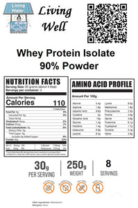 Livingwell Whey Protein Isolate 90% Powder