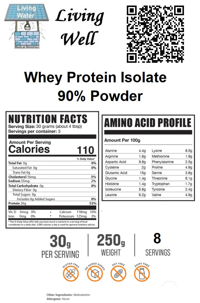 Livingwell Whey Protein Isolate 90% Powder