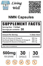 Load image into Gallery viewer, Some evidence suggests supplementing with various doses of NMN may help increase NAD+ levels, boost physical performance, and improve certain aspects of metabolic health, such as insulin sensitivity. However, human research on the potential benefits, side effects, and safety of NMN supplements is limited.
